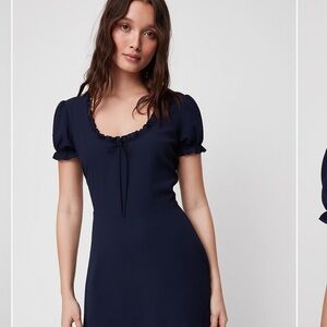 Aritzia Sunday Best Navy Blue Mini Dress